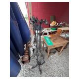 Wrought Iron Plant Stand, 50' Tall, Ornate Base