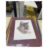 3 Charles Fracé Animal Prints, 10x15' Framed
