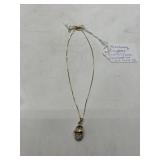Sterling and Crystal Sasha Shoe Pendant Necklace
