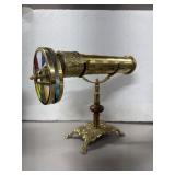 Brass Tabletop Kaleidoscope with Color Wheel