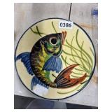 Hand-Painted 10 Inch Ceramic Fish Plate