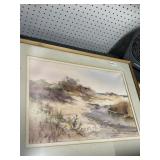 Plum Island Watercolor by L. Geiser, 27x21'