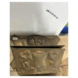 Embossed Brass Wall-Mount Letter Box with Heraldic