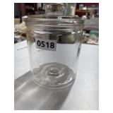 Clear Glass Jar With Lid, Factory No. 256 Mark