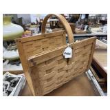 Split White Ash Wood Fireplace Log Basket