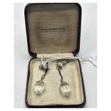 Victorian Faceted Rock Crystal Earrings Boxed
