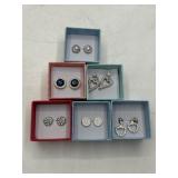 6 Pairs Costume Stud and Dangle Earrings