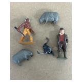 Britains Ltd Lead Figures: Farmer, Animals, 1954