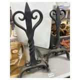 Cast Iron Fireplace Andirons