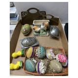 Easter Decor Lot: Gurley Candles, Eggs, Molds