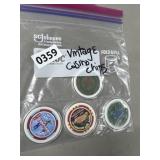 Collectible Casino Poker Chips, 6 Pieces