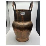 Copper Vessel With Dual Handles, 19 Inches Tall