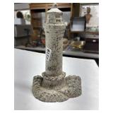 Cast Iron Lighthouse Doorstop Painted