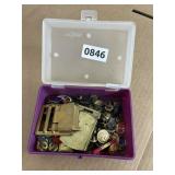 US Military Brass Buttons Buckles Ribbons Lot