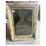 Framed Religious Icon Print With Glass, 18x24'