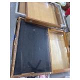 3 Wood Edge Display Show Cases, 24' W