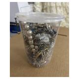 Costume Jewelry Lot in Plastic Cup