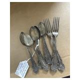1878 Wallace Silverplate Flatware, Baroque Pattern