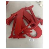 Red Plastic Decorative Letters