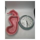 Cynthia Rowley Melamine Tray & Wall Clock, 2pc