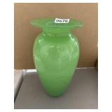 Green 10' Glass Vase with Wide Flared Rim