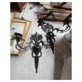 Cast Metal 2-Arm Wall Sconces, India