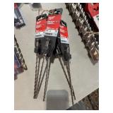 Three Milwaukee SDS Plus 1/4' x 8' Drill Bits