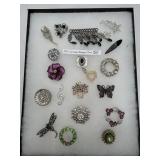 20 Assorted Brooch Pins Lot