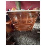 Marble Top Chest with Brass Ormolu Mounts, 33x36in