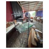 Metal Shelf Rack With Glass Shelves 40x51