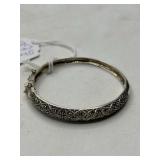Sterling Marcasite Bangle Bracelet
