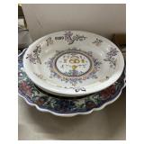 4 Decorative Hand-Painted Ceramic Plates