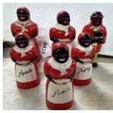 6pc Aunt Jemima Uncle Mose Spice Shaker Set