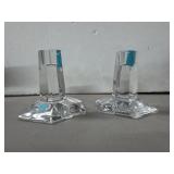 Pair Tiffany & Co. Crystal Candle Sticks Germany