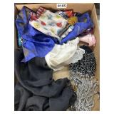 Lot: Scarves, Beaded Purse, Decorative Stopper