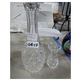 Two Waterford Crystal Vases Assorted Sizes