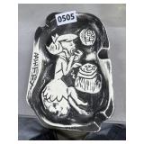 1961 Betty Rubble 6x8 Ashtray, Hanna Barbera