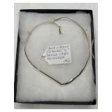 Italian Sterling 'V' Omega Necklace 1980s