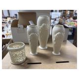 4 Lenox Vases and Votive with Boxes, Paperwork