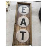30' Framed Wood EAT Sign With Rustic Finish