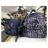 Kipling Bags: Blue Crossbody & Patterned Backpack