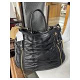 Cole Haan Bailey II Black Pebbled Leather Tote