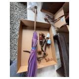 Vintage Pipes and Parasol with Porcelain