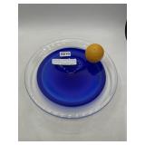 Beranek Czech 12' Blue Modernist Glass Platter
