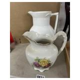 2 Piece Ironstone and Vogue China Pitcher Lot