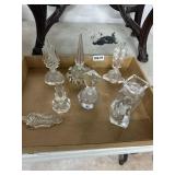 7 Cut Glass Perfume Bottle Stoppers