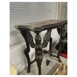Carved Wood Figural Side Table, 25' Height