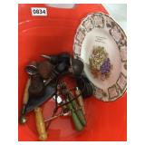 Calendar Plate & Assorted Kitchen Utensils