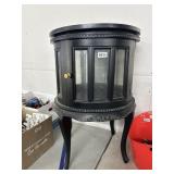 Black Wood and Glass Curio Cabinet, 30' Height