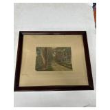Wallace Nutting 'Dull Dark Road' Framed Print